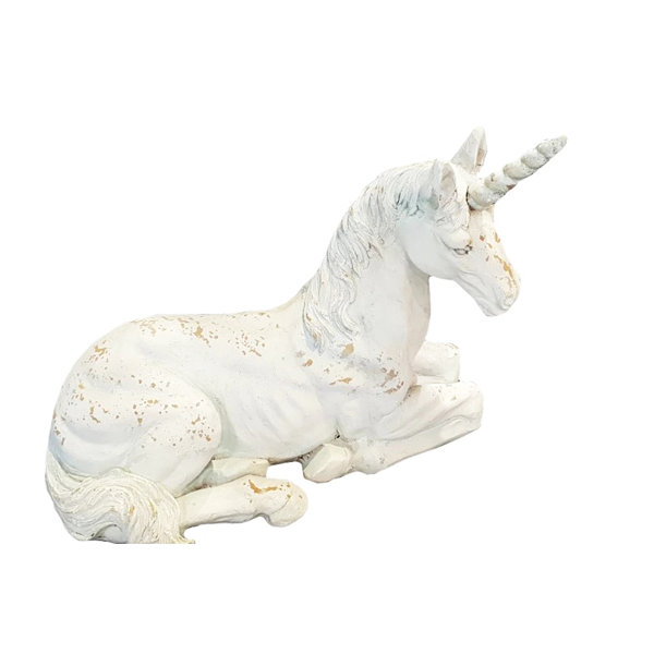 Happy Larry Laying Unicorn Garden Ornament Wayfair.ie